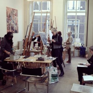 Schilderles en schildercursus bij Ultramarinde, het atelier van Marinde Molendijk in Dordrecht.